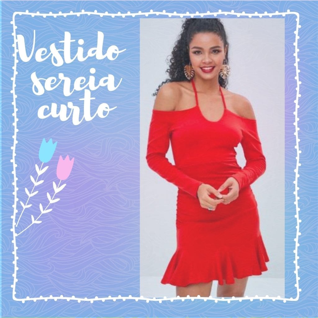 vestido sereia - curto