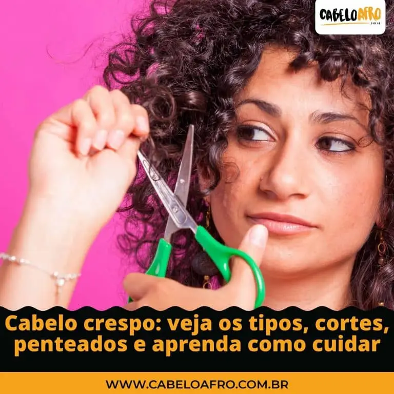 Cabelo crespo veja os tipos, cortes, penteados e aprenda como cuidar