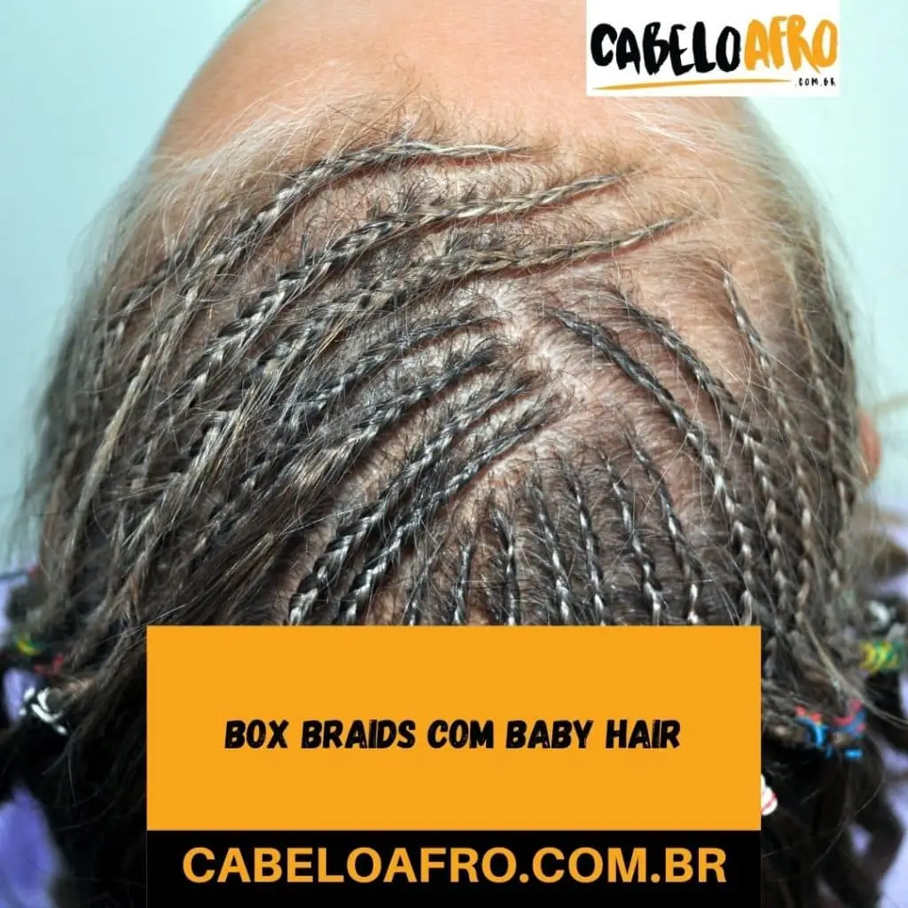 Box braids com baby hair