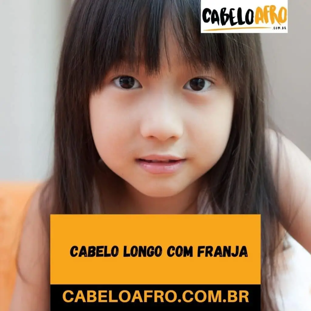 Cabelo longo com franja