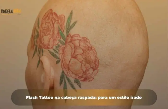 Flash Tattoo na cabeça raspada: para um estilo irado